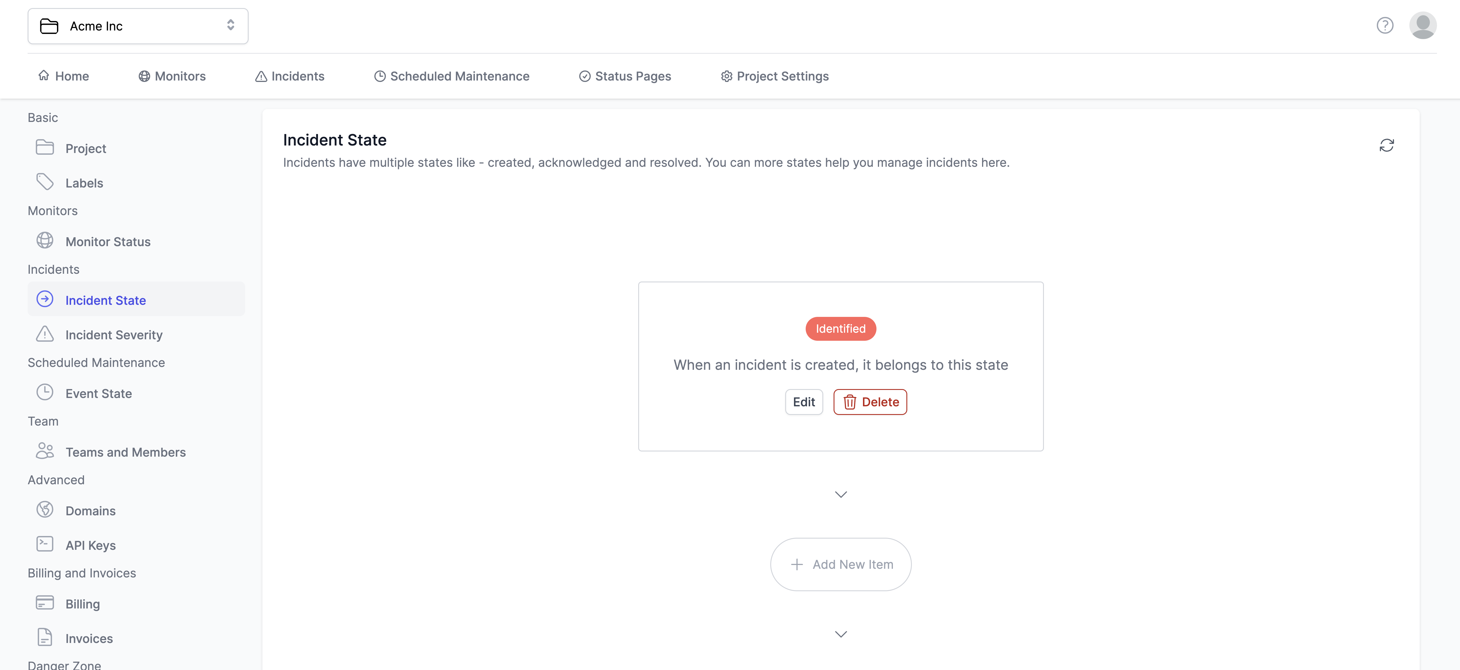 Inbox user interface