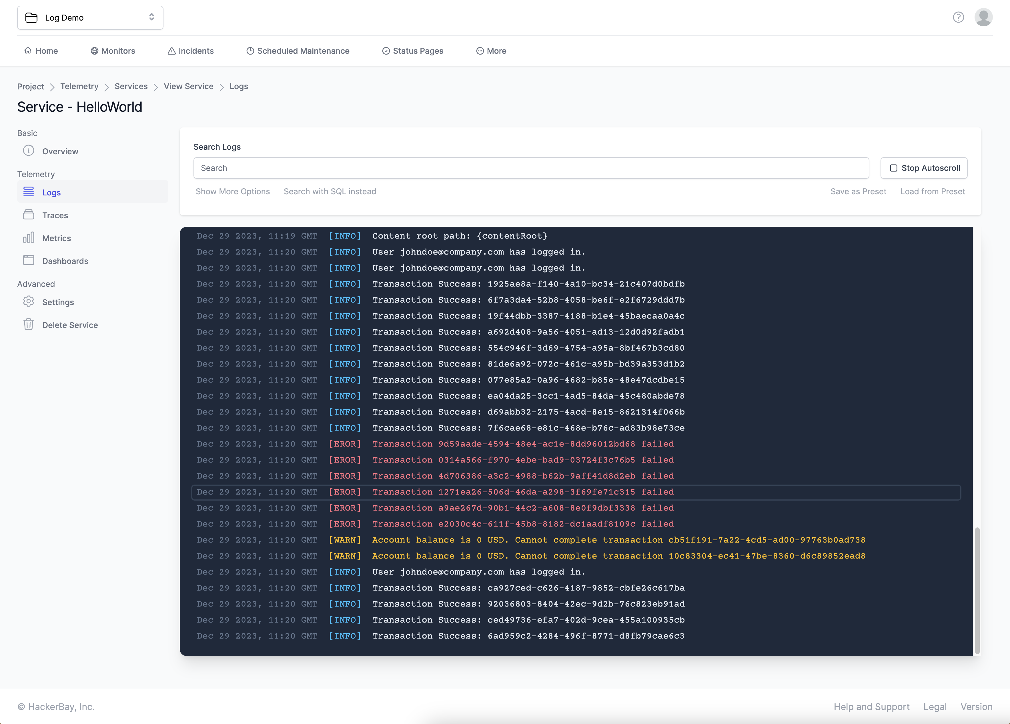 App screenshot
