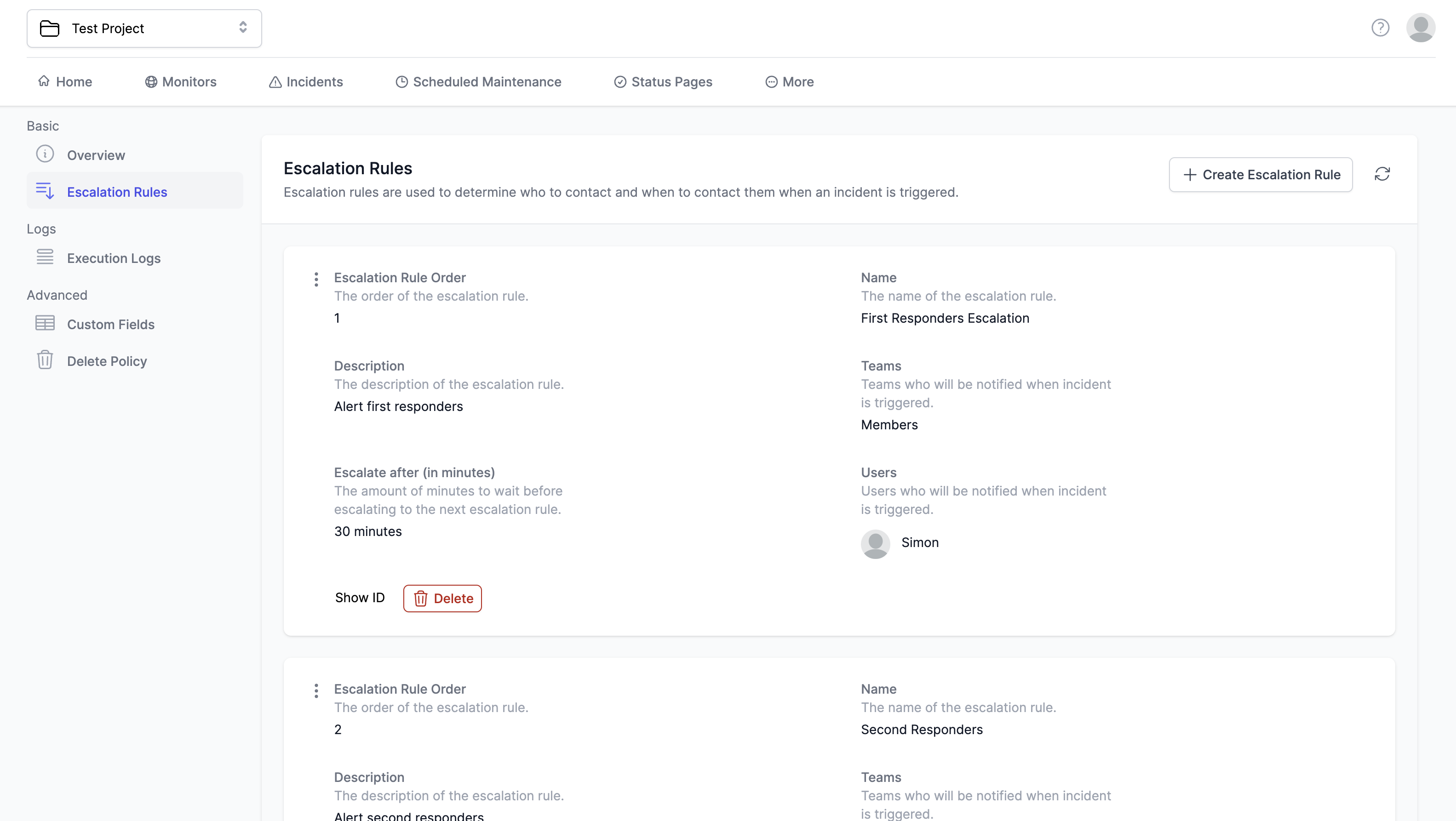 Inbox user interface