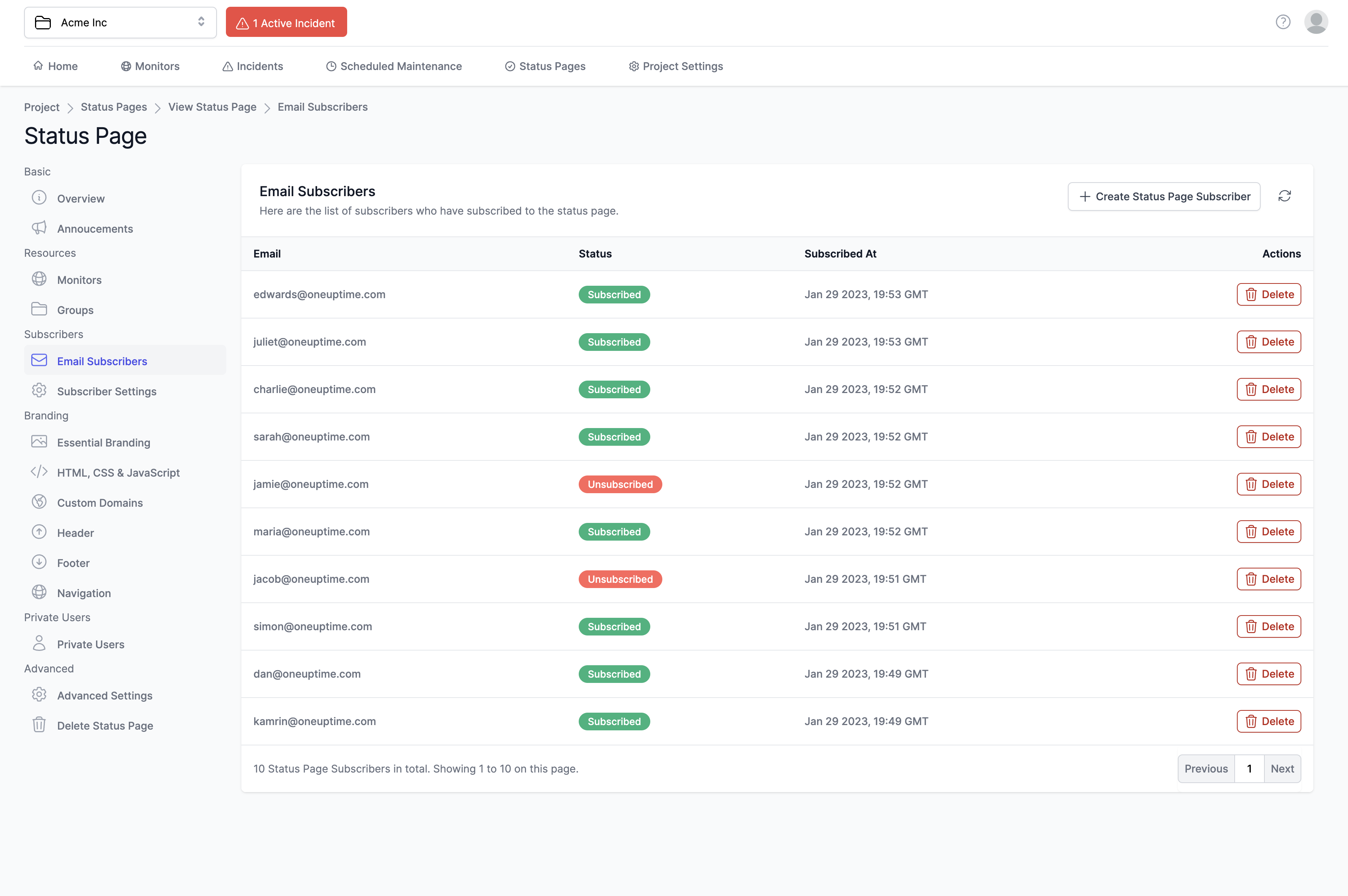 Monitoring